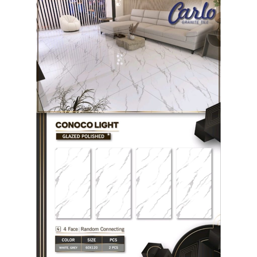 Granit 60 x 120 putih 60x120 awan petir