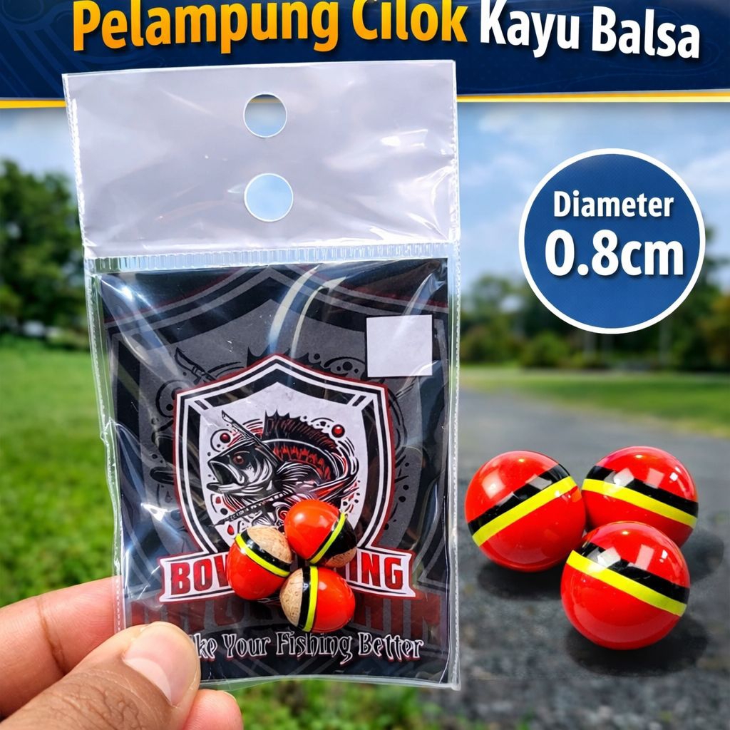 PELAMPUNG CILOK 1,2 CM BAHAN KAYU BALSA SUPER SENSITIF KAMBANGAN MICROFISHING RASBORA