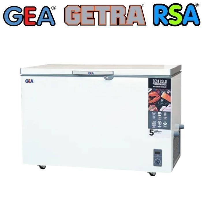 GEA FREEZER BOX 318 LITER 190 KG AB-318-R AB 318 R AB318R CHEST FREEZER BEKASI FRISER GARANSI RESMI