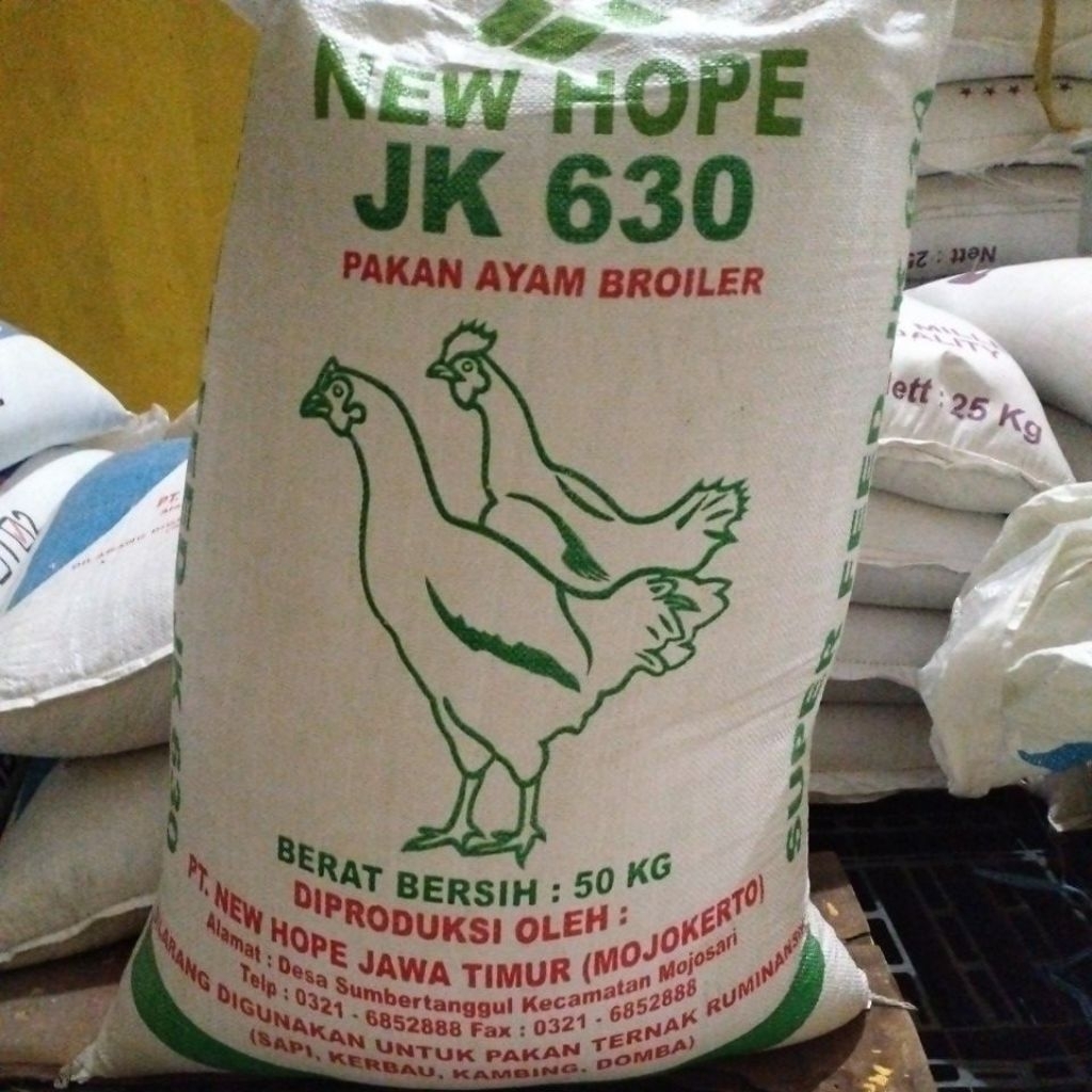JK 630 New Hope JK630 Original Pakan Ayam Pedaging 50 Kg Packing Dobel karung