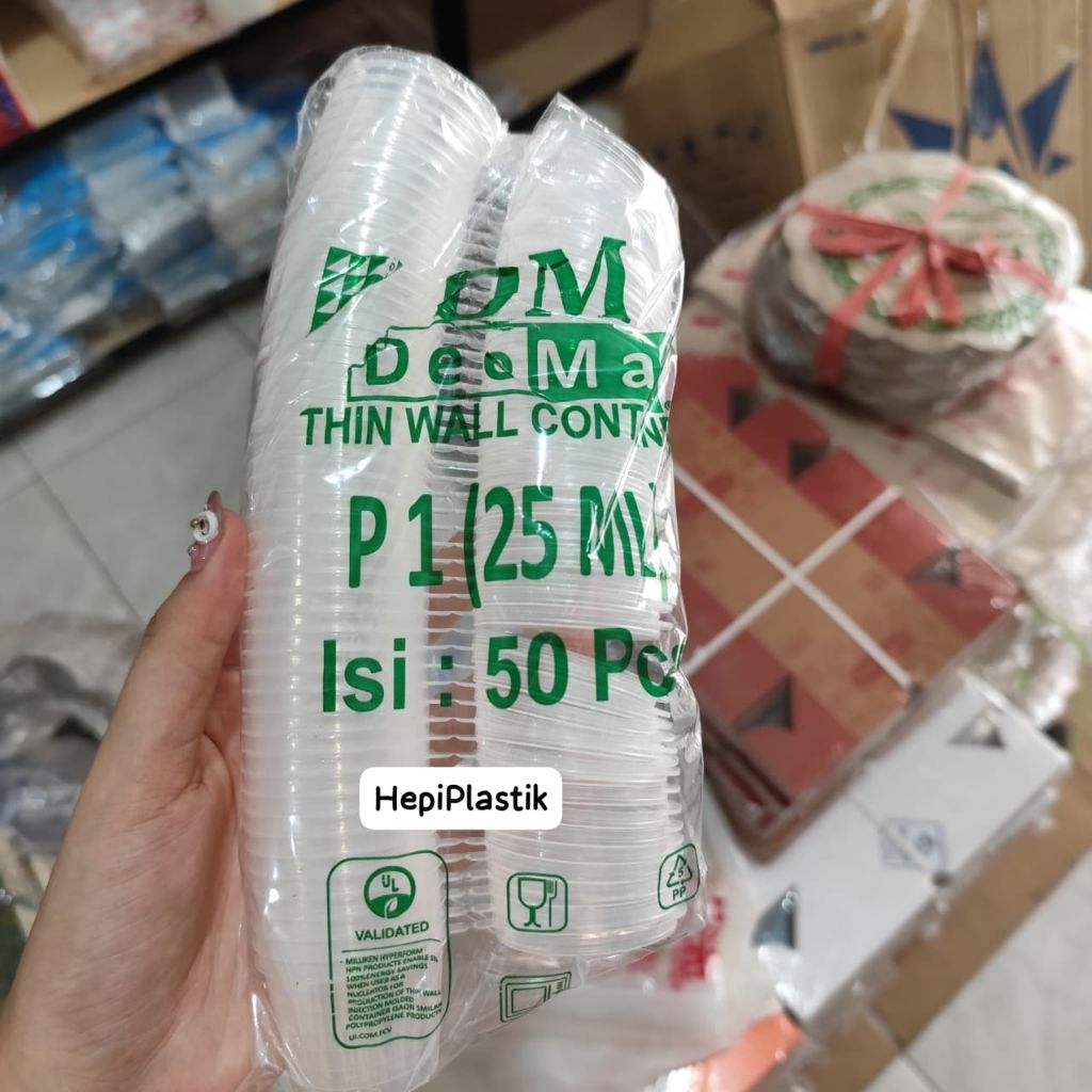 [HepiPlastik] Cup Sauce / Cup Sambal Kecil / Cup Thinwall DM / Cup Saos Tutup Sambung Ukuran 25ML / 