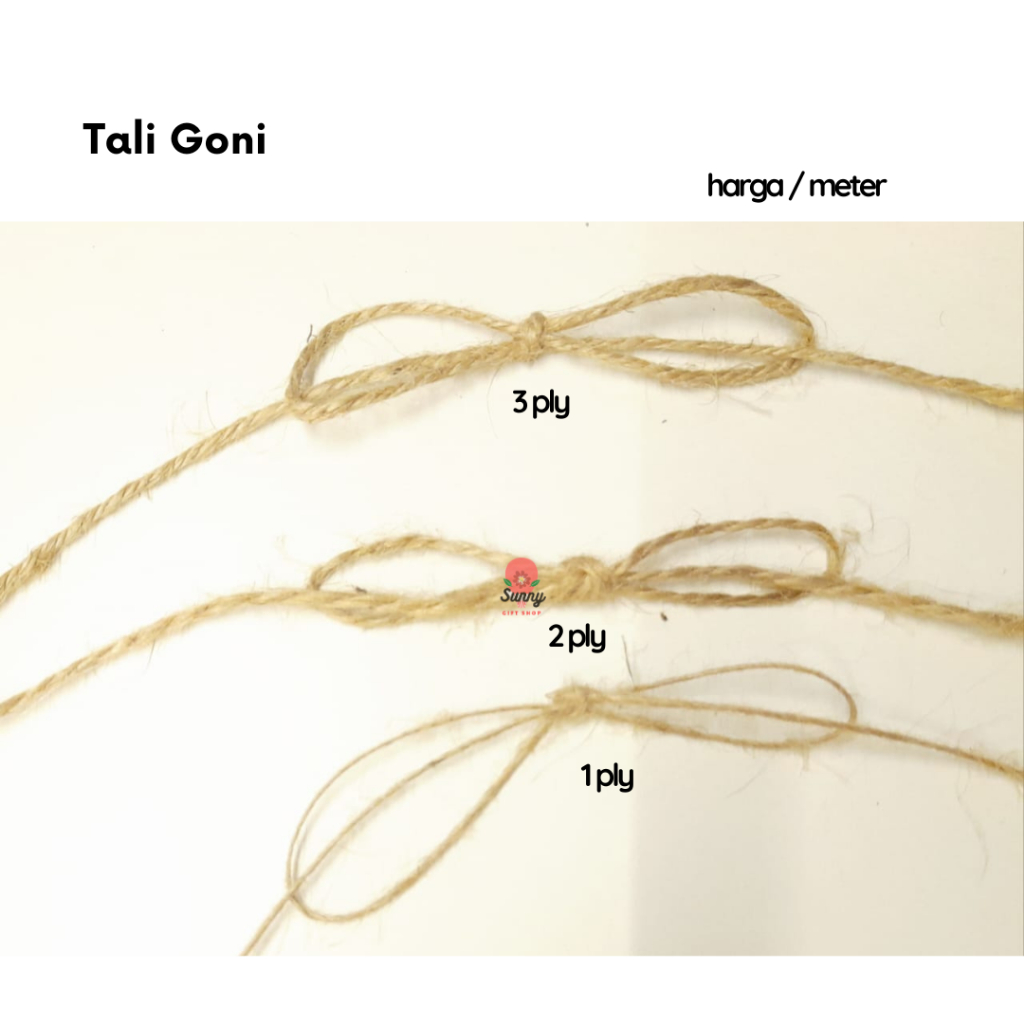 Tali Goni / Tali goni 1ply / Tali goni 2ply / Tali goni 3ply / tali hampers / tali dekorasi / tag ha