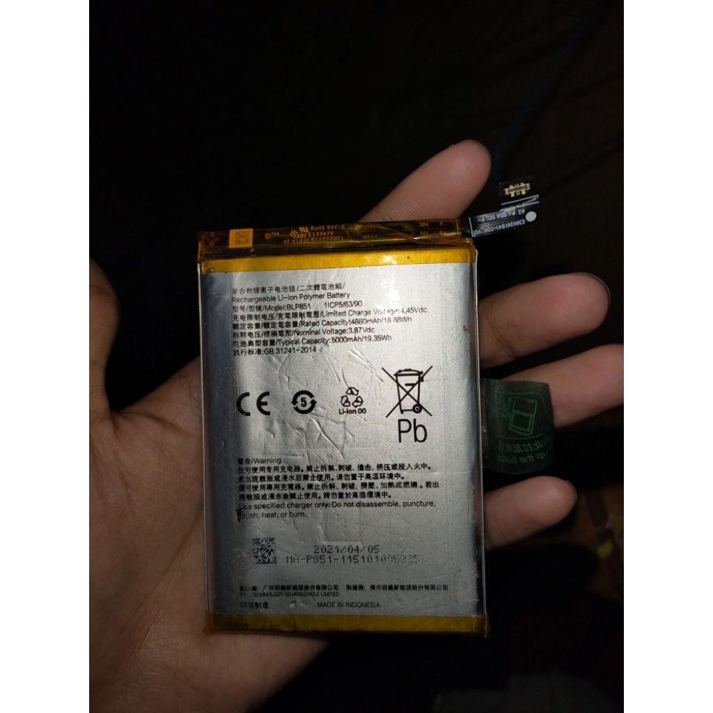 baterai copotan OPPO a74 4g BLP851