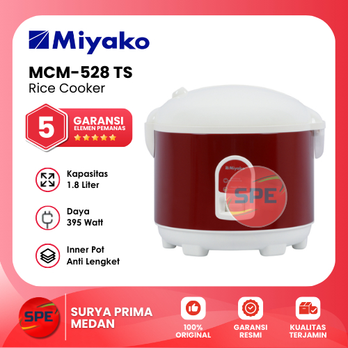 RICE COOKER MIYAKO MCM-528 TS / MCM 528 TS ( GARANSI RESMI MEDAN)