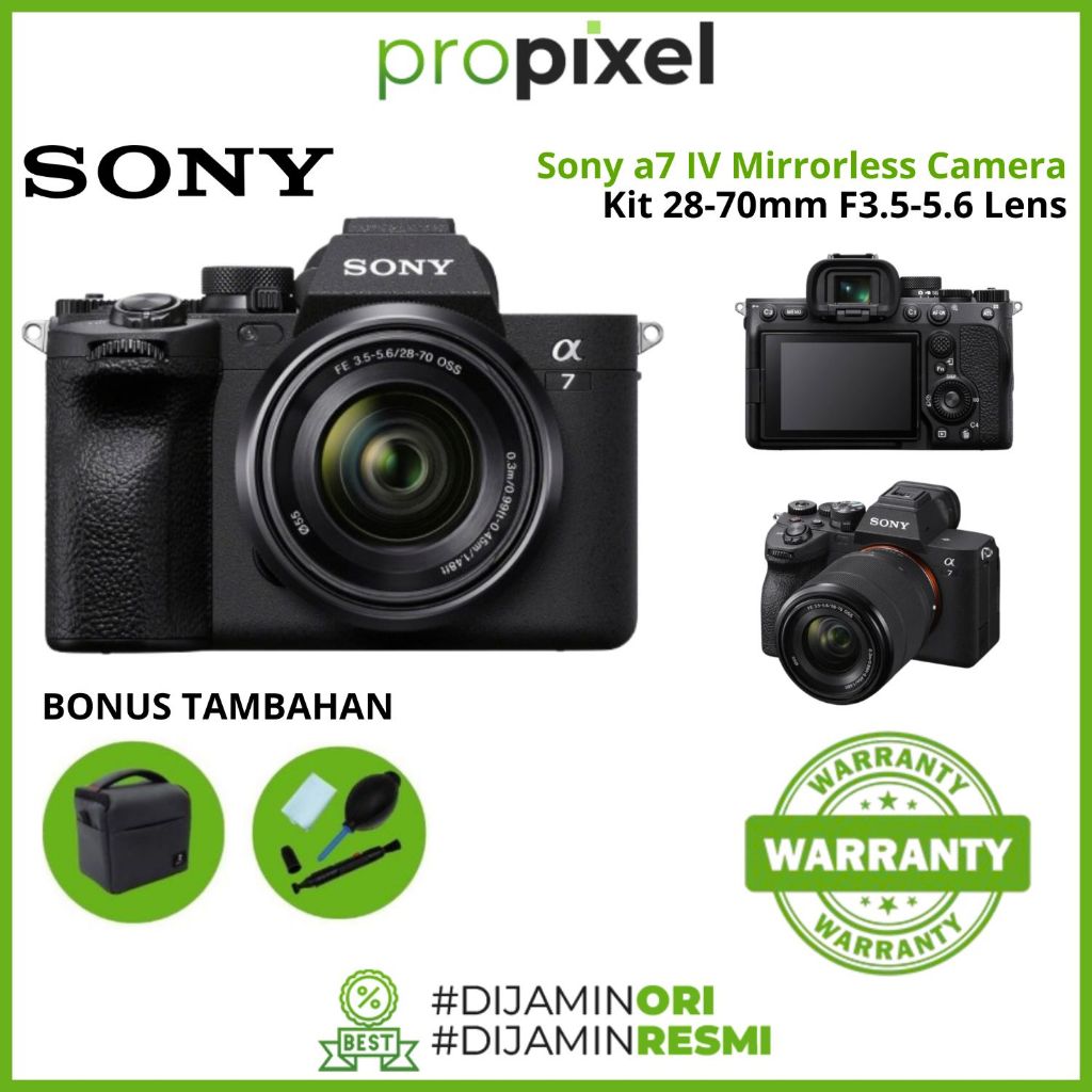 Sony Alpha A7 IV Kit 28-70mm Sony A7IV A7 Mark IV Mirrorless Resmi