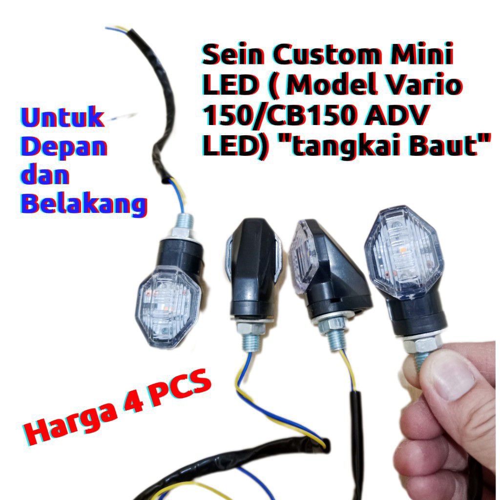 Paket Sein MINI LED Custom KLX WR155 CRF NINJA Depan Belakang/Sein mini 667 BAUT Model VARIO LED