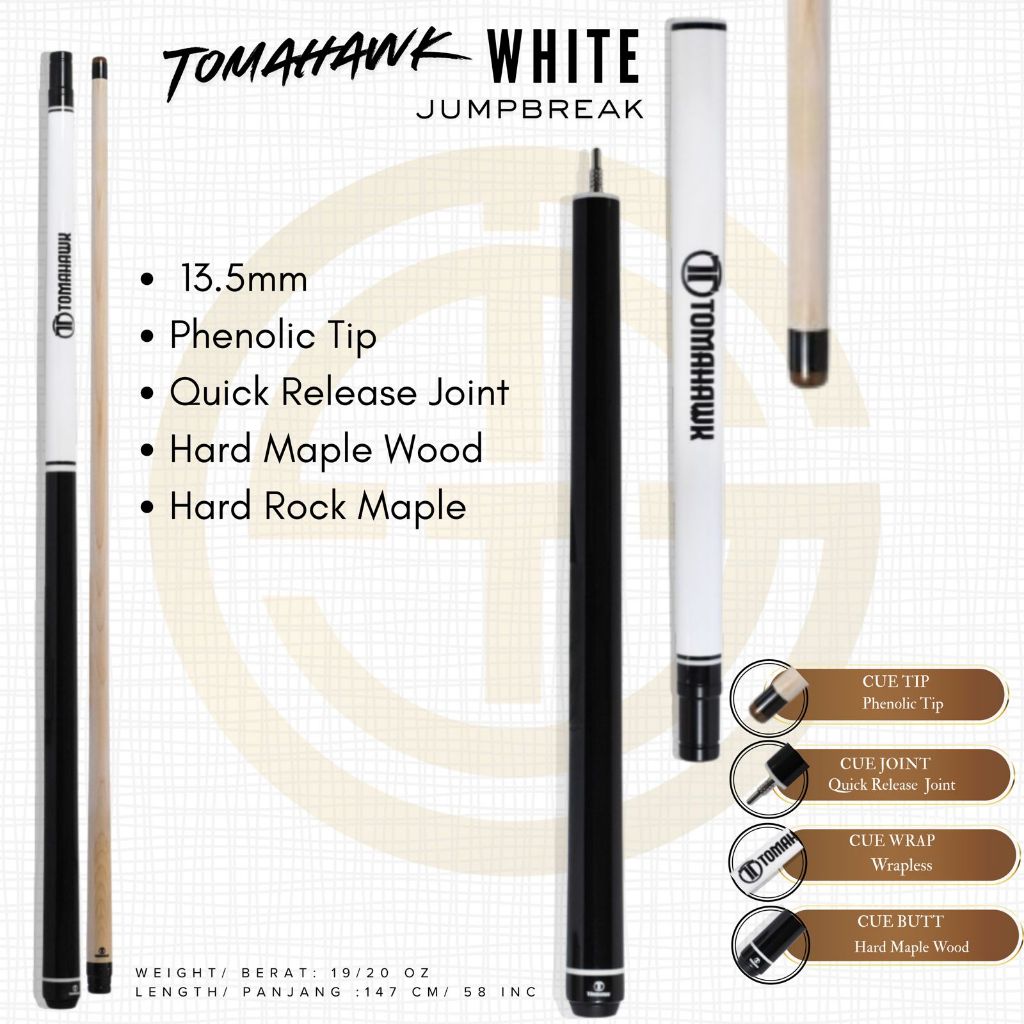 Stick Billiard Tomahawk White - JumpBreak