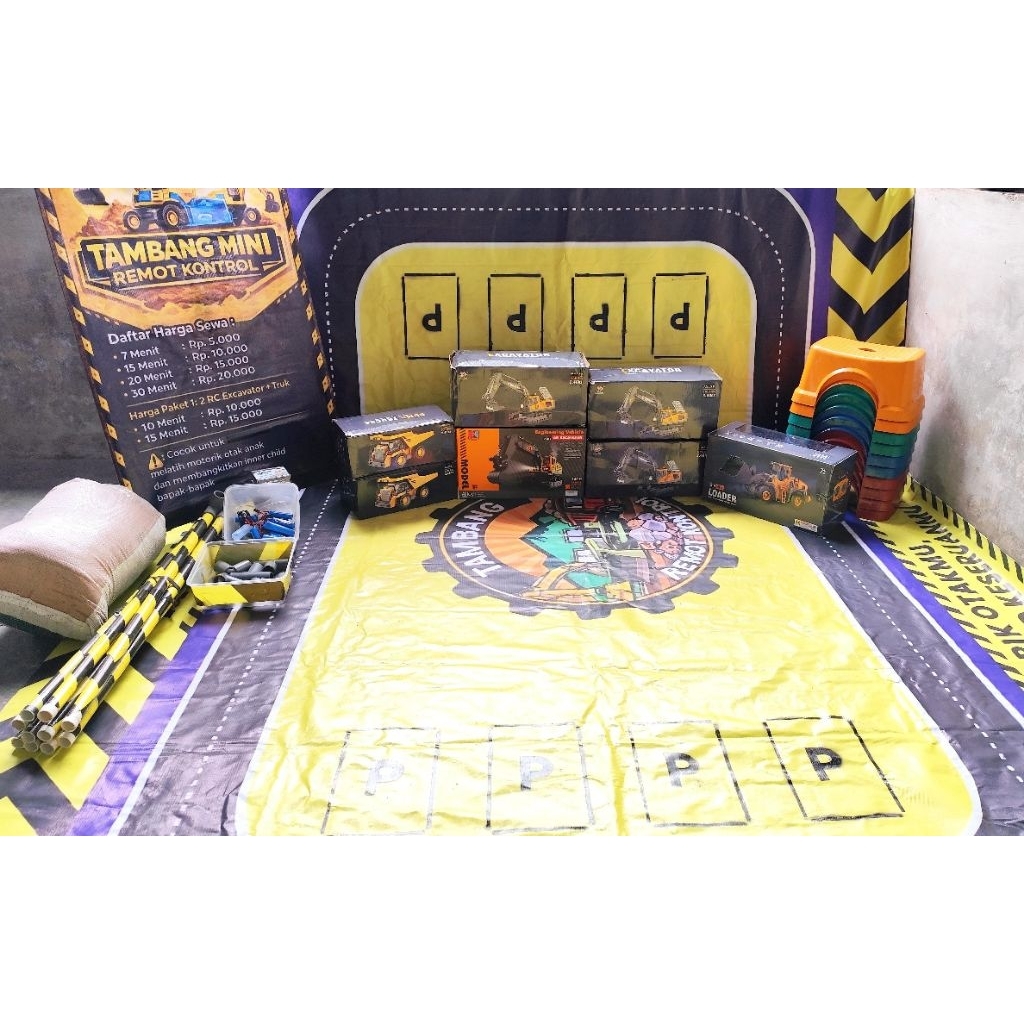 Mainan RC excavator 2nd fullset mainan RC lengkap
