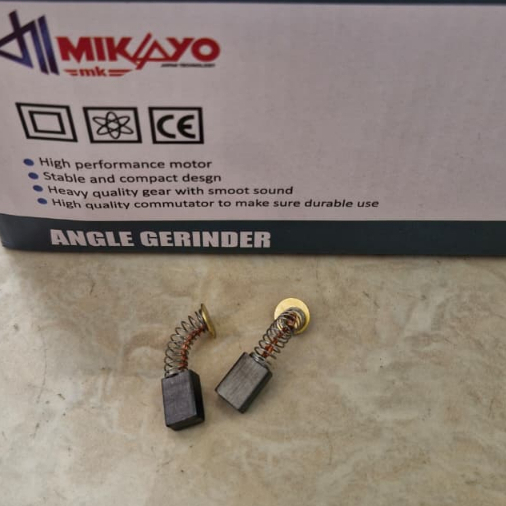 Mikayo Carbon Brush Gerinda Mikayo 4 Inch Carbon Areng MIkayo Gerinda Tangan Listrik isi 2 Pcs Sepas