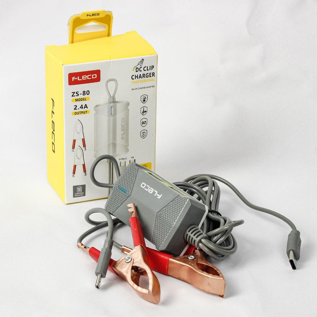 Charger DC HP Ke Aki Universal Cas Hp Dari Aki Fleco ZS 80