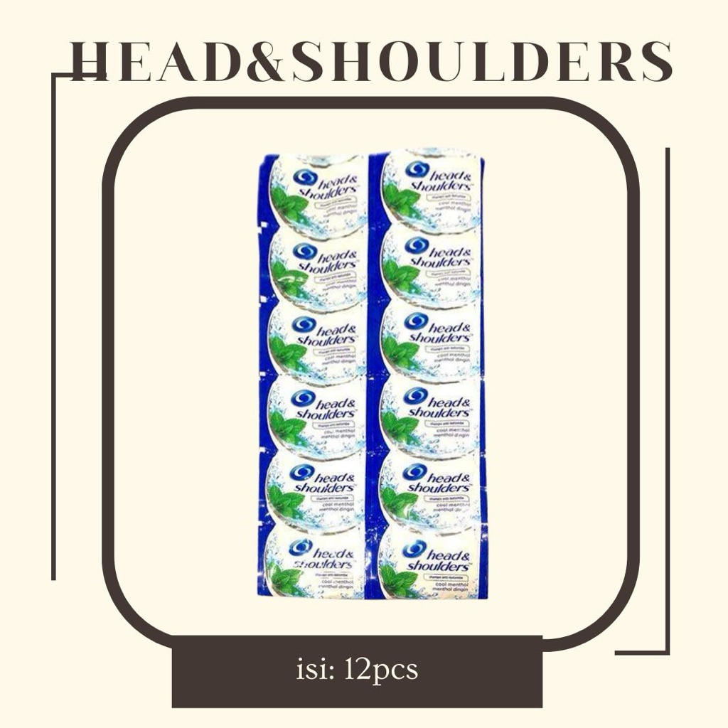 [ 1 RENCENG ] SAMPO HEAD AND SHOULDERS MENTHOL / SHAMPOO HEAD&SHOULDERS MENTHOL
