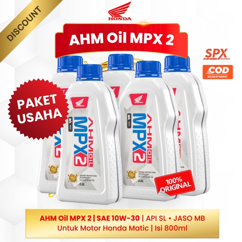 [PAKET BENGKEL 5 BOTOL] OLI MPX 2 800ML OLI MATIC HONDA BEAT FI ESP SCOOPY VARIO 125 150 160 GENIO P