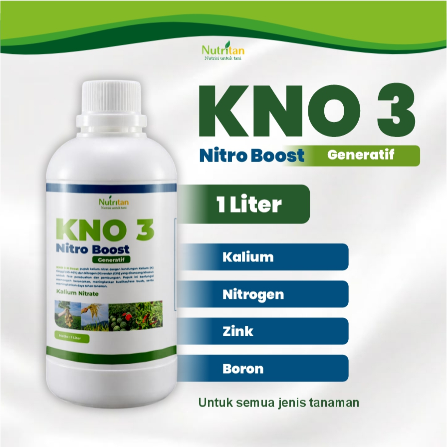 Nutritan - KNO 3 Nitro Boost 1 L Pupuk KNO 3 Cair untuk Fase Generatif pertembuhan tanaman