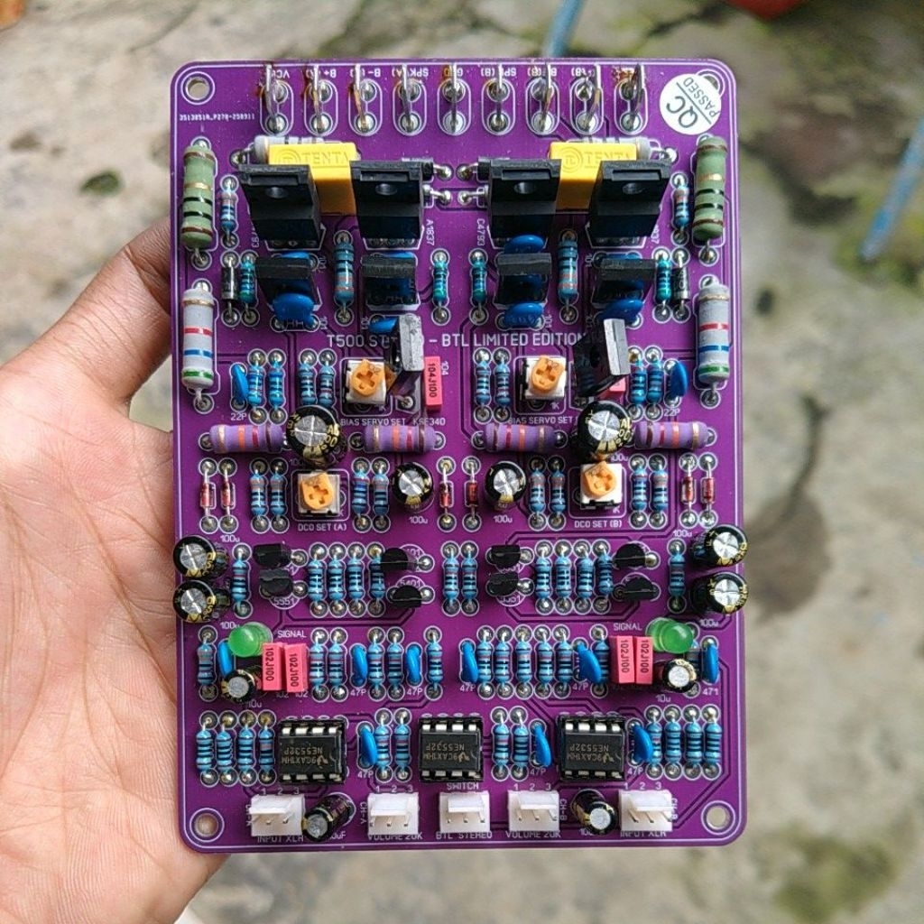 Kit Driver T500 BTL - Mode Setereo & Bridge, PCB Dobel Layer, Suply 65 VAC