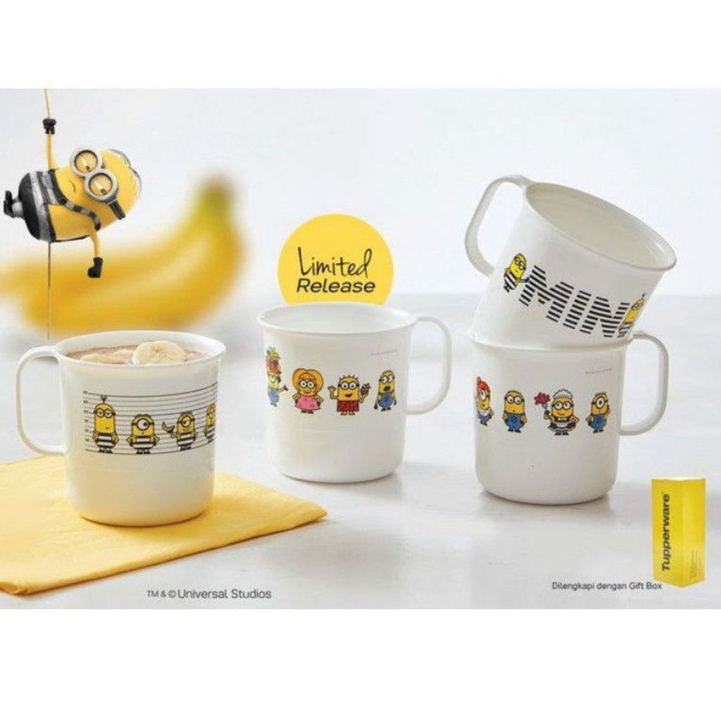 papoy mug mikro mug new tupperware gelas minion mug 350ml