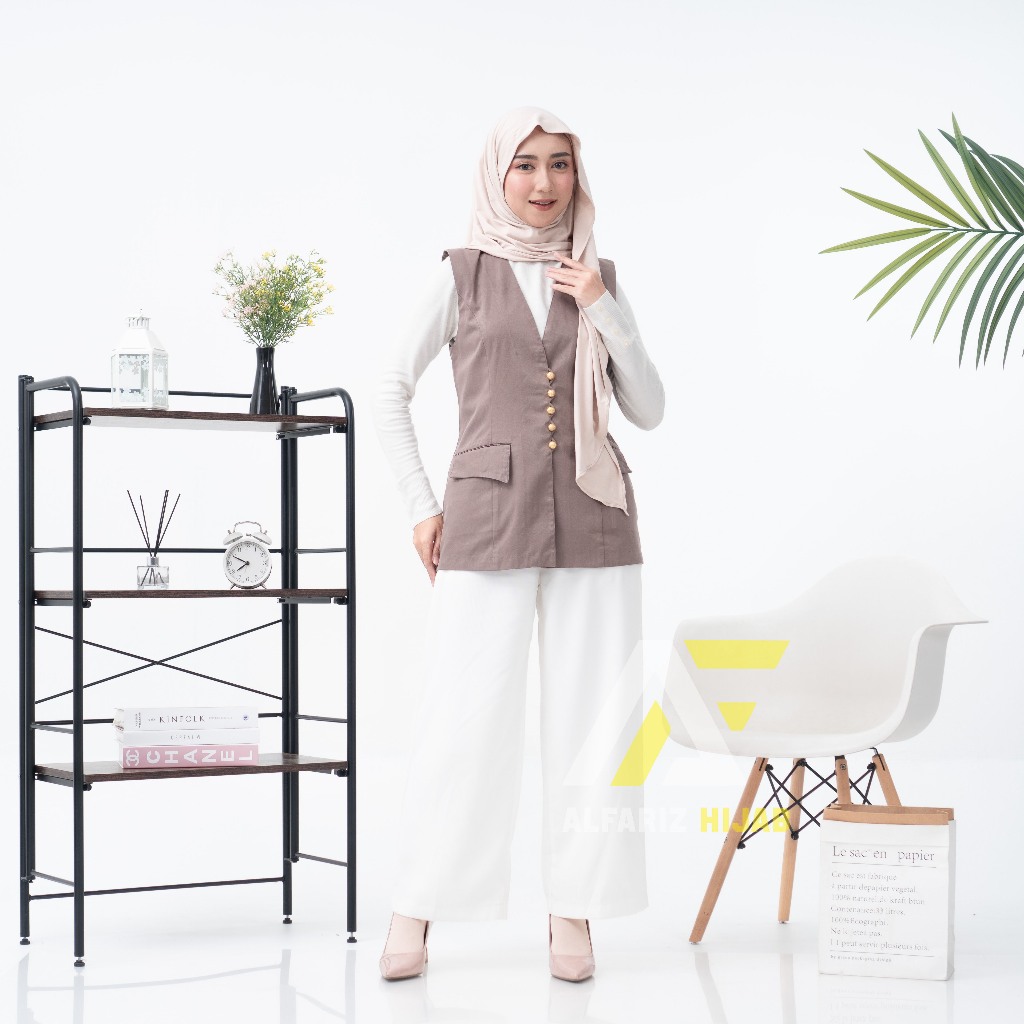 Zevana Hijab Pashmina Oval Polos Rayon Tencel Premium