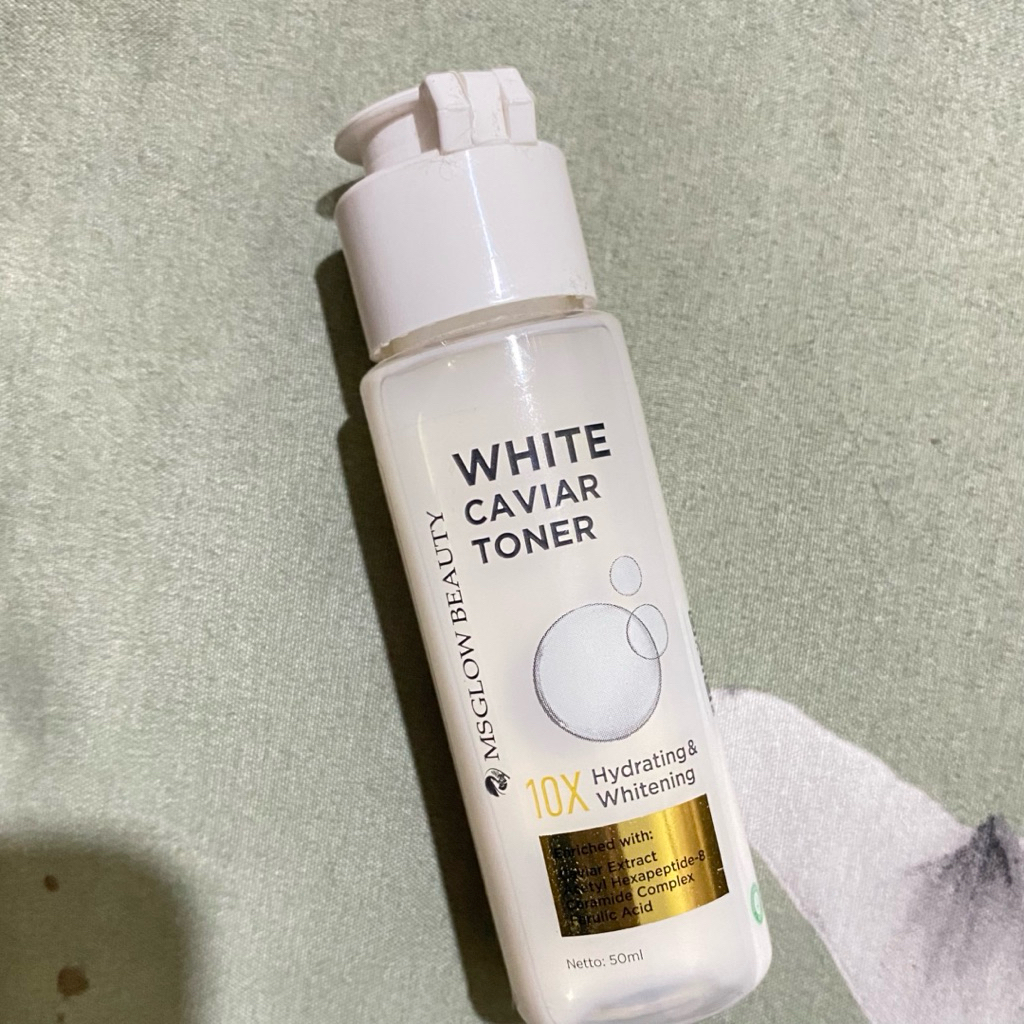 preloved skincare ( MSGLOW white caviar toner )