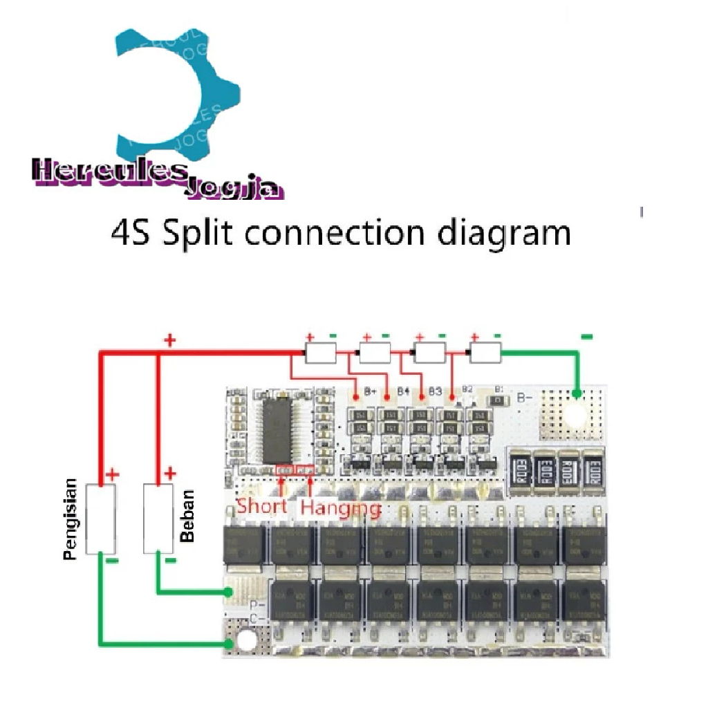BMS 3S 4S 5S 100A Balance Charge Battery Protection Board