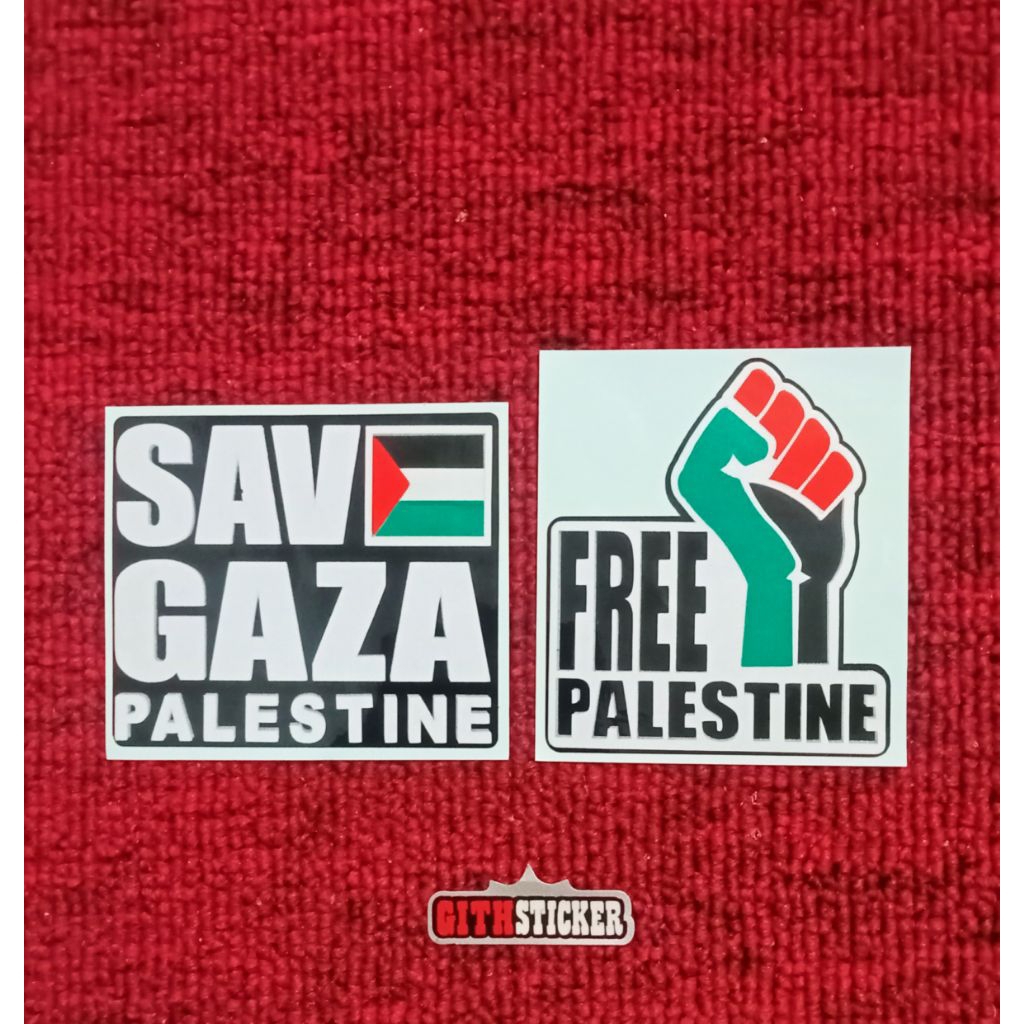 Sticker Stiker Palestina Free Palestina Gaza Cutting Motor