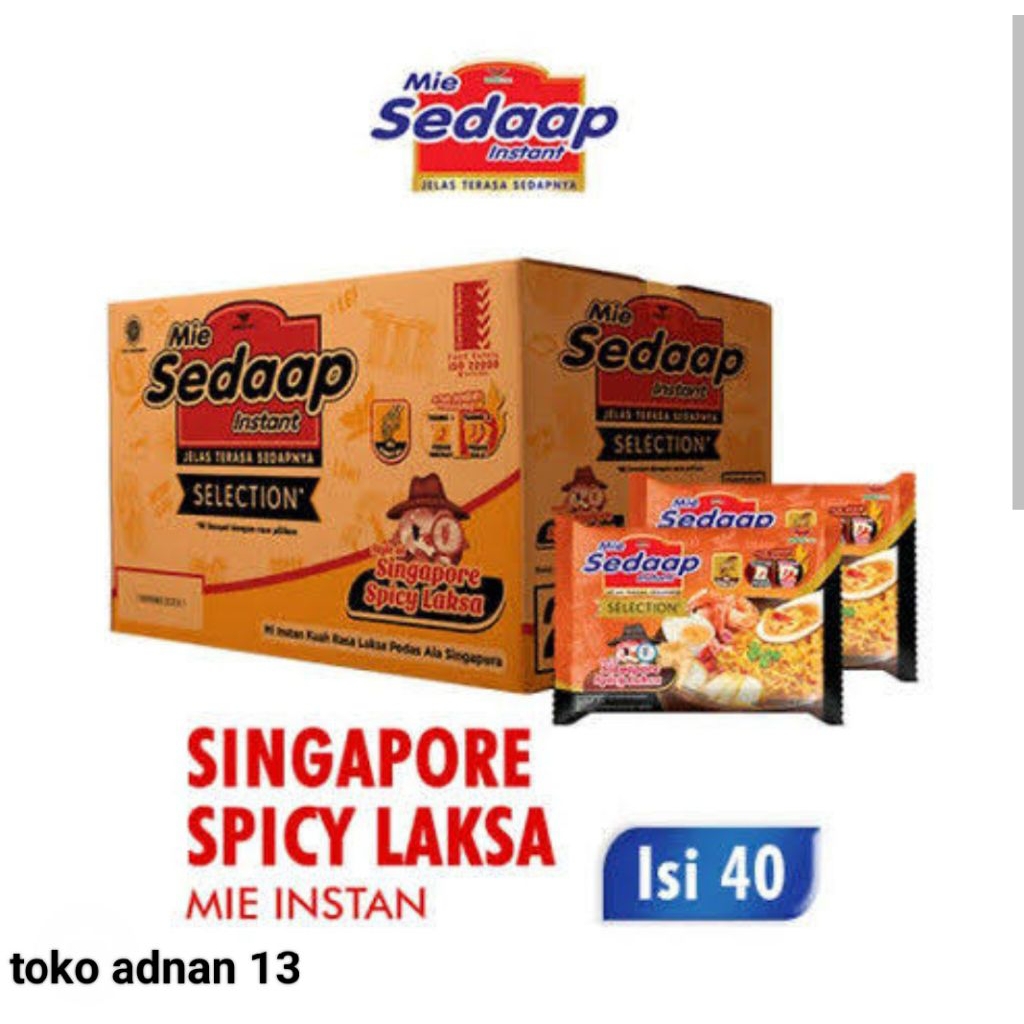 Mie Sedap Singapore Spicy Laksa 1 Dus Isi 40 Pcs