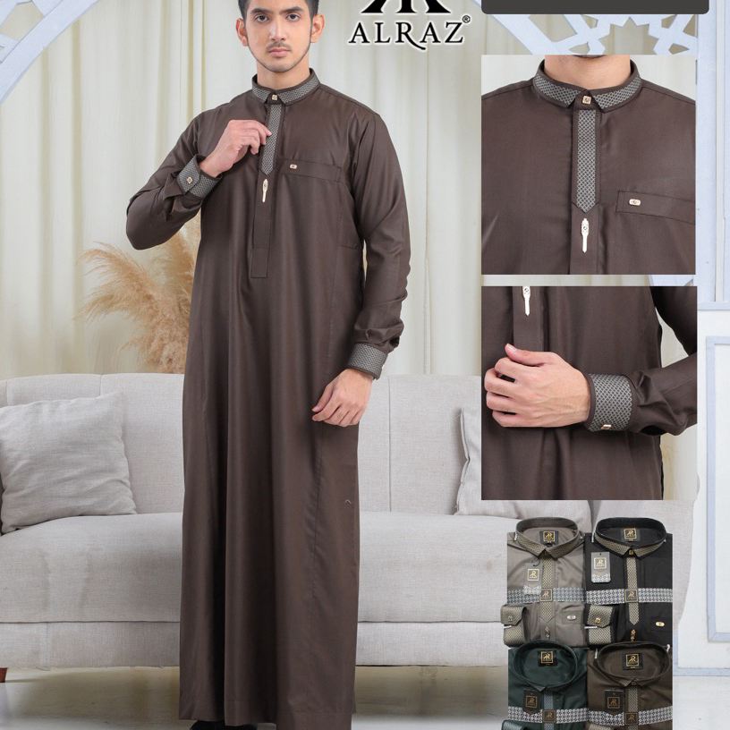 gamis Alraz JABIR 059 Muslim Nyaman Lengan Panjang jubah alraz