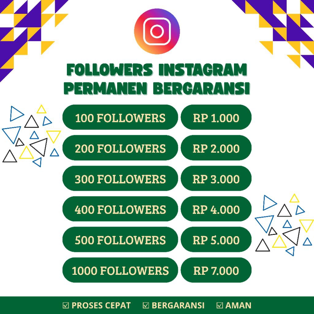 FOLLOWERS INSTAGRAM PERMANEN BERGARANSI