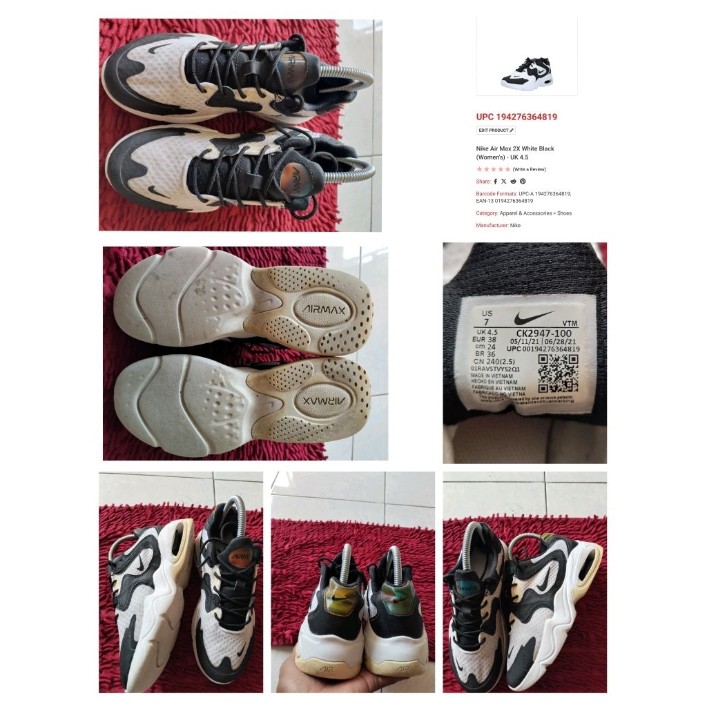 Sepatu Preloved Second Original Nike Air Max 2000
