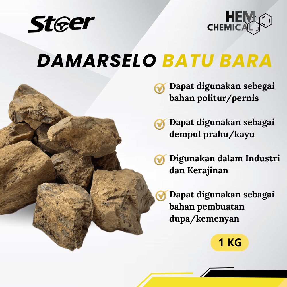 DAMARSELO BATU BARA / BATU DAMAR / SIRLAK BENSIN 1 KG
