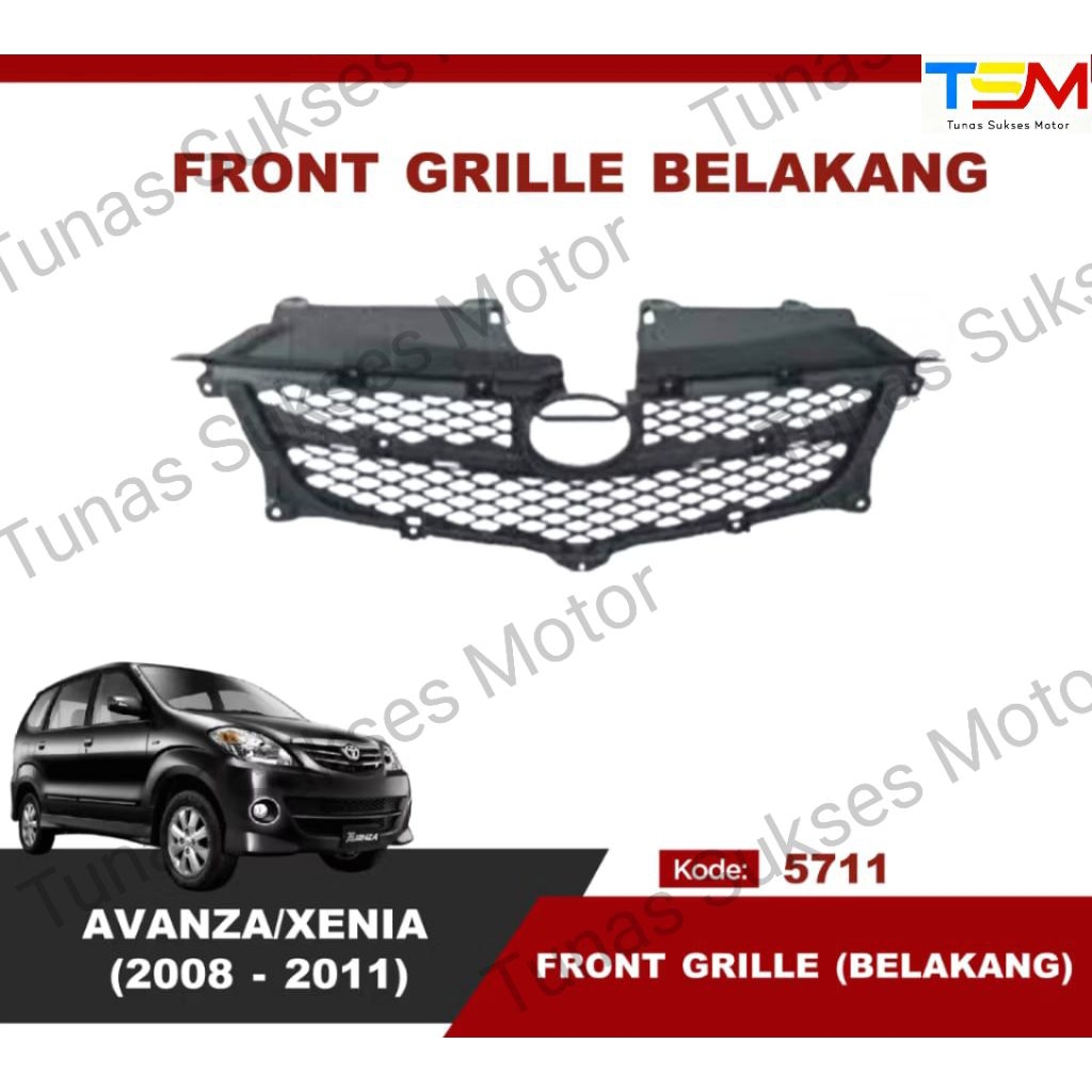 GRILL DEPAN GARNISH SARANGAN MOBIL DAIHATSU XENIA  / TOYOTA AVANZA 2008-2011 EMGI BAGUS BERKUALITAS