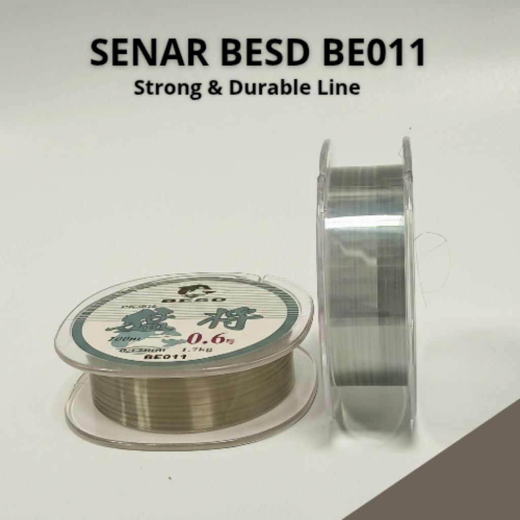 Senar Pancing BESD BE 011 Clear 100m | Senar Super Halus & Kuat | Monofilament 0.2–1.2 Lbs | Senar W