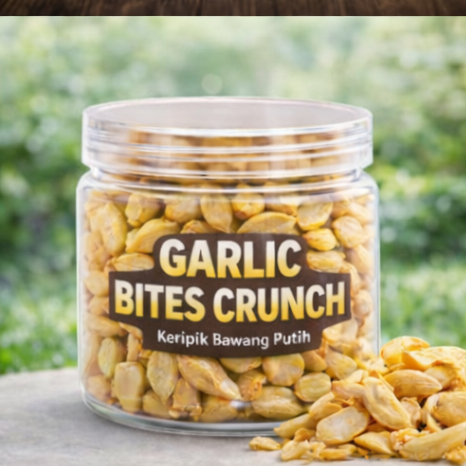 Keripik Bawang Putih Renyah 100 Gram Camilan Gurih Garlic Bites