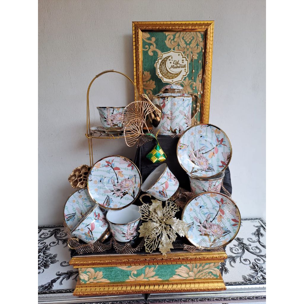 hampers parcel lebaran cangkir set / parcel Lebaran tea set
