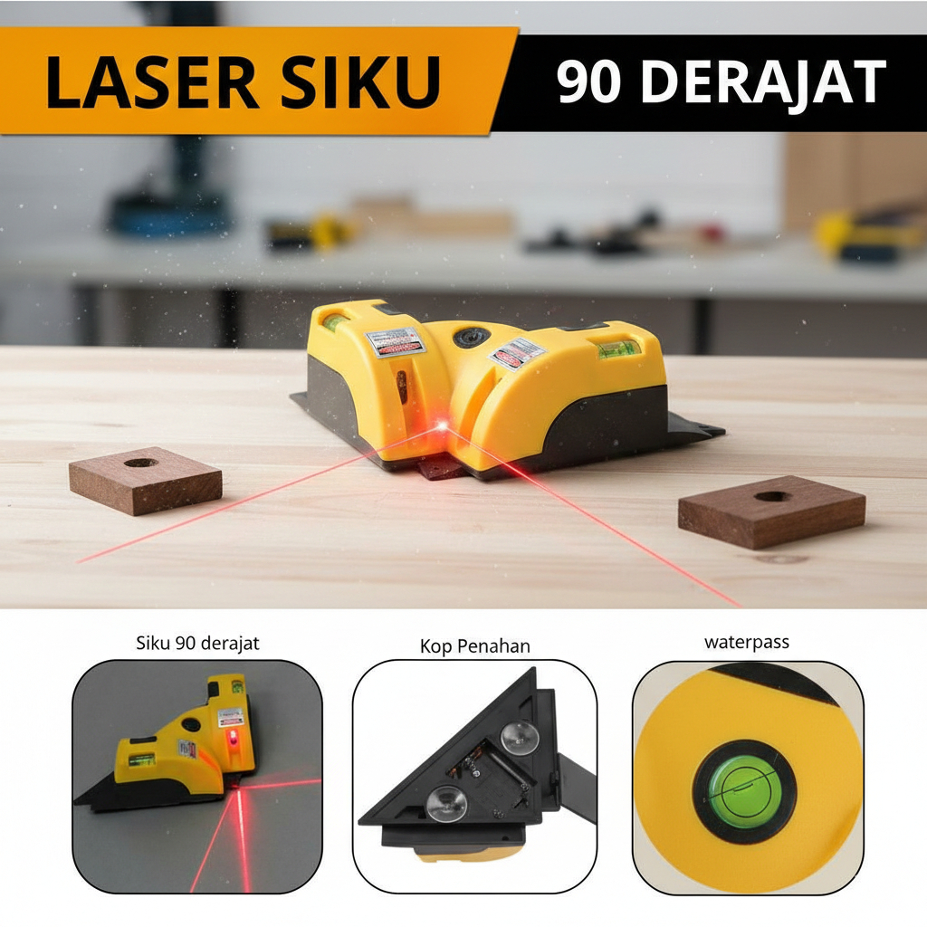 Laser Siku Sudut Leveling 90 Derajat Laser Alat Ukur Sudut 90 LV 01 Laser Waterpass