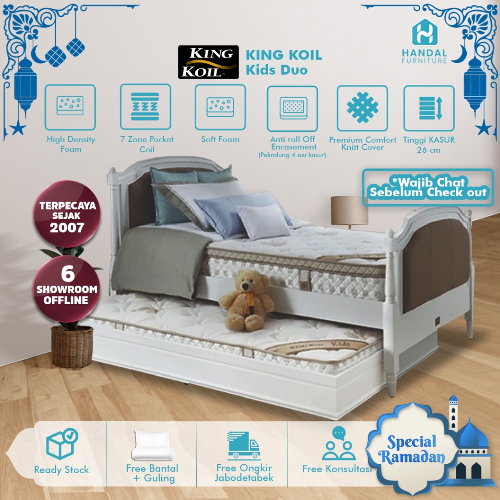 King Koil Set Kasur Spring Bed Kids Duo