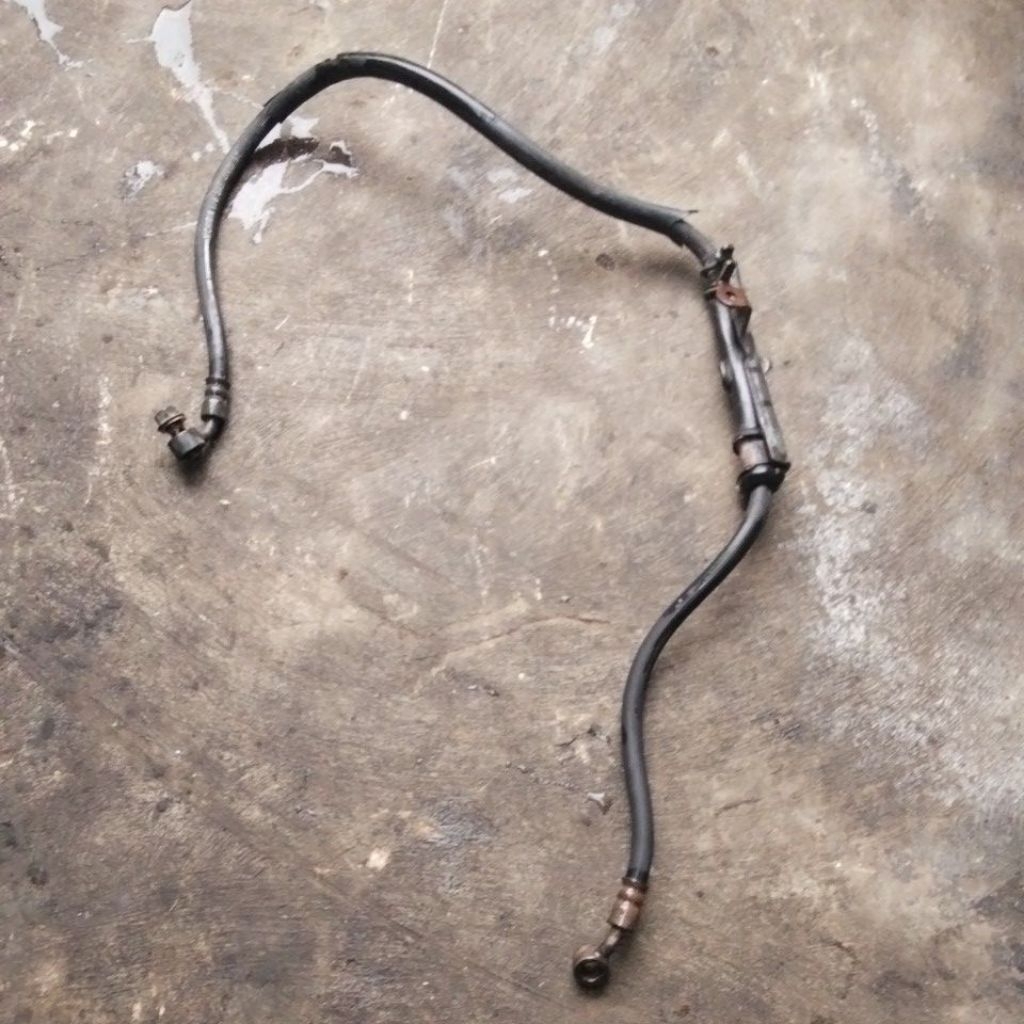 SELANG REM DEPAN+BREKET BESI ORIGINAL HONDA SUPRA X 125 FI BATMAN OLD/REVO FIT FI ABSOLUTE/BLADE/KHA