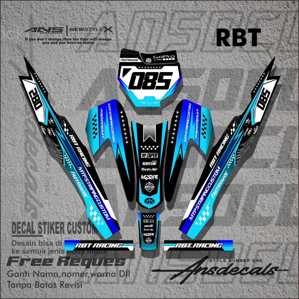 DECAL RBT BODY JUPITER YAMAHA VEGA NEW FULL BODY DEKAL STICKER STRIPING TERBARU HONDA REVO