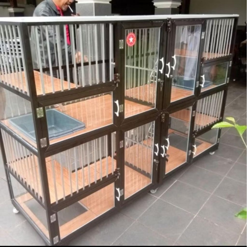kandang kucing alumunium XL 4kamar