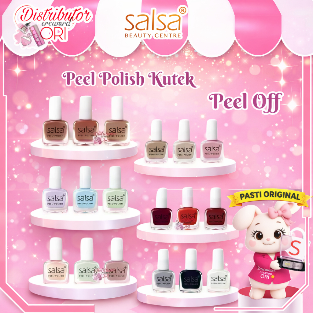 SALSA Peel Polish - Kutek Peel Off Lupas Breathable Hijab Friendly isi 3 / kuteks halal BPOM nail