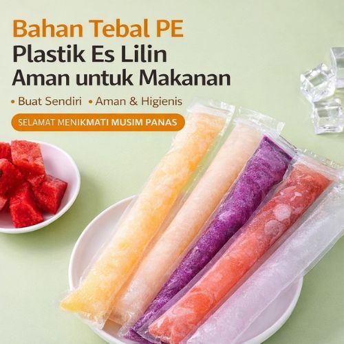 Plastik Es Lilin Klip / Plastik Es Mambo Plastik Es Krim Pouch panjang Plastik Klip Panjang