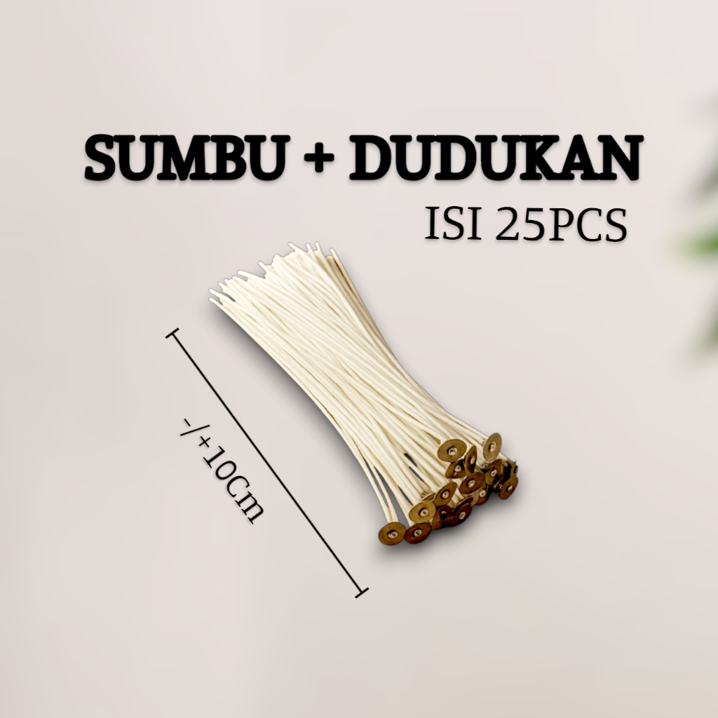 Sumbu Dudukan Panjang 10Cm Isi 25Pcs Sumbu Putih Lilin