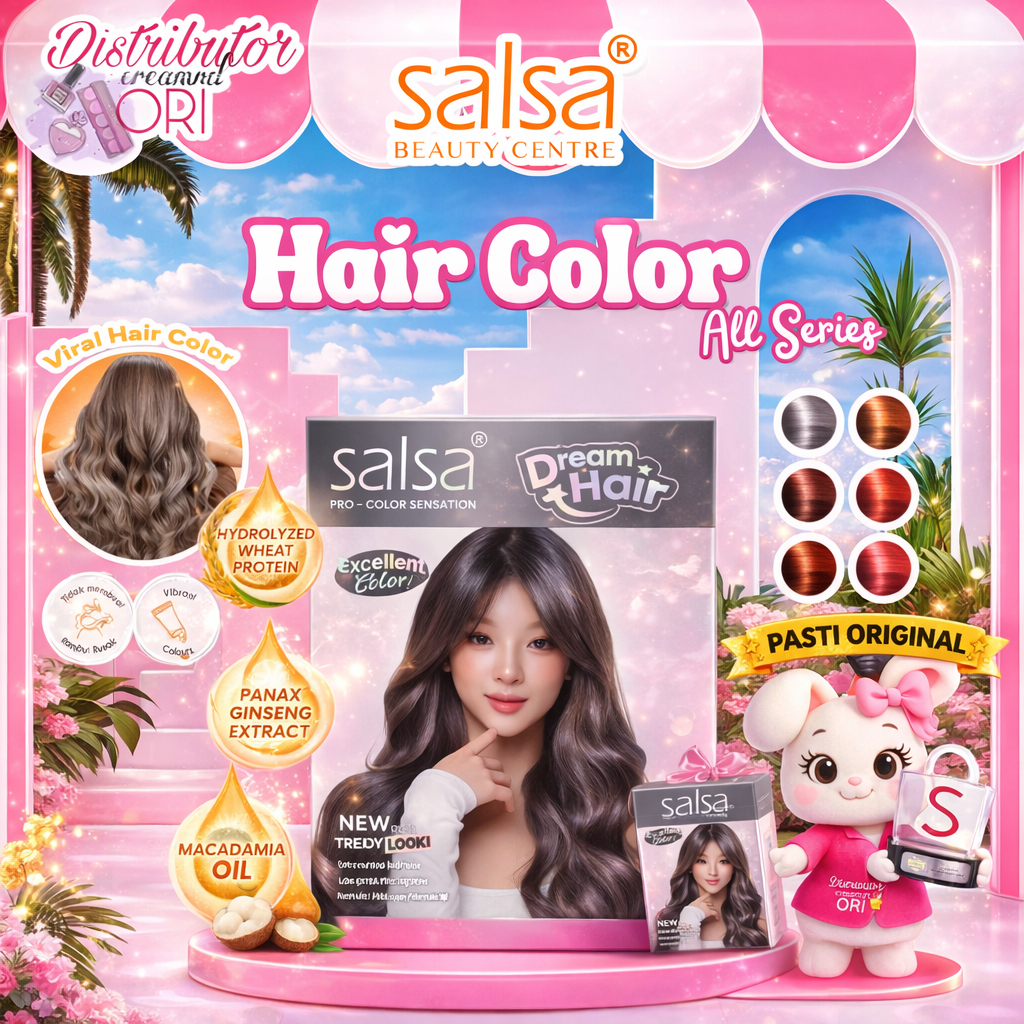 SALSA Dream Hair Color - Cat Rambut Permanen Praktis Intens Tahan Lama|Semir Rambut Idol Korea