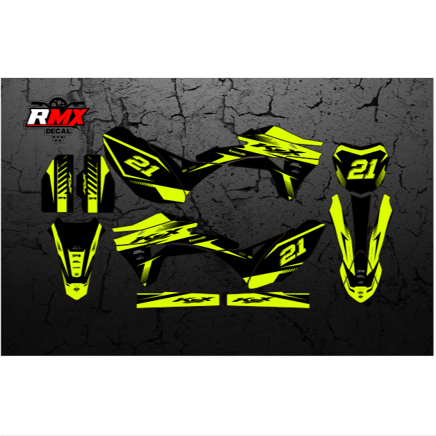 DECAL GORDON FULLBODY (037) DEKAL STIKER KLX GORDON HITAM MERAH, KUNING, HIJAU, BIRU TUA/MUDA, EMAS/