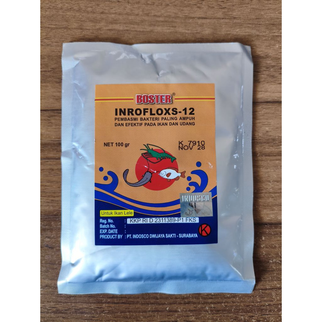 BOSTER INROFLOXS 12 INROFLOX 12 Inroflok Antibiotik Ikan 100 Gram