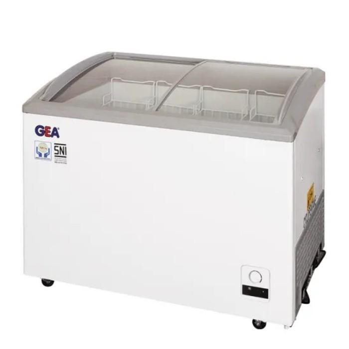 GEA CHEST FREEZER KACA GESER 303 LITER SD303 SD-303 SD 303 FREEZER BOX GARANSI RESMI BEKASI