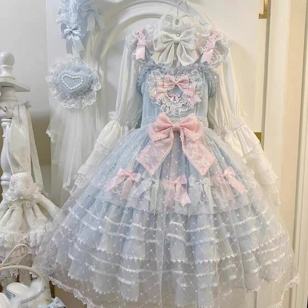 Original Design Korean Girl Lolita Dr Ele Floral Wedding Gown Women's Strapl Gown