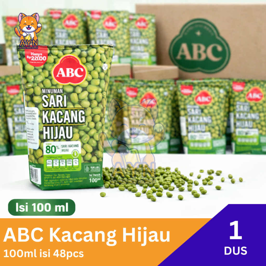 ABC Sari Kacang Hijau 100 ml [ 1 dus isi 48 pcs ]