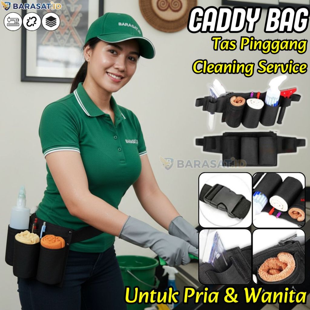 tas pinggang perkakas pria wanita cleaning service tools membawa alat kebersihan