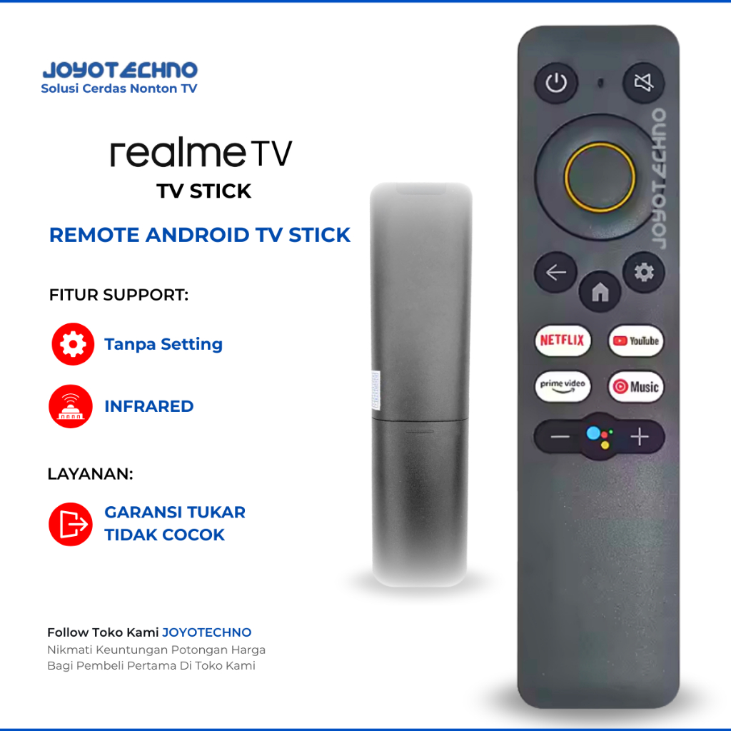 Remote Realme Stick TV Tanpa Setting Infrared