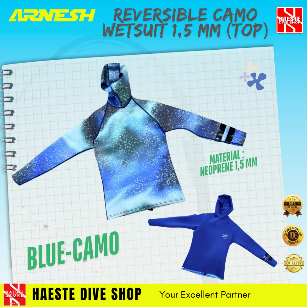 ARNESH RIVERSIBLE CAMO WETSUIT 1,5MM (TOP)