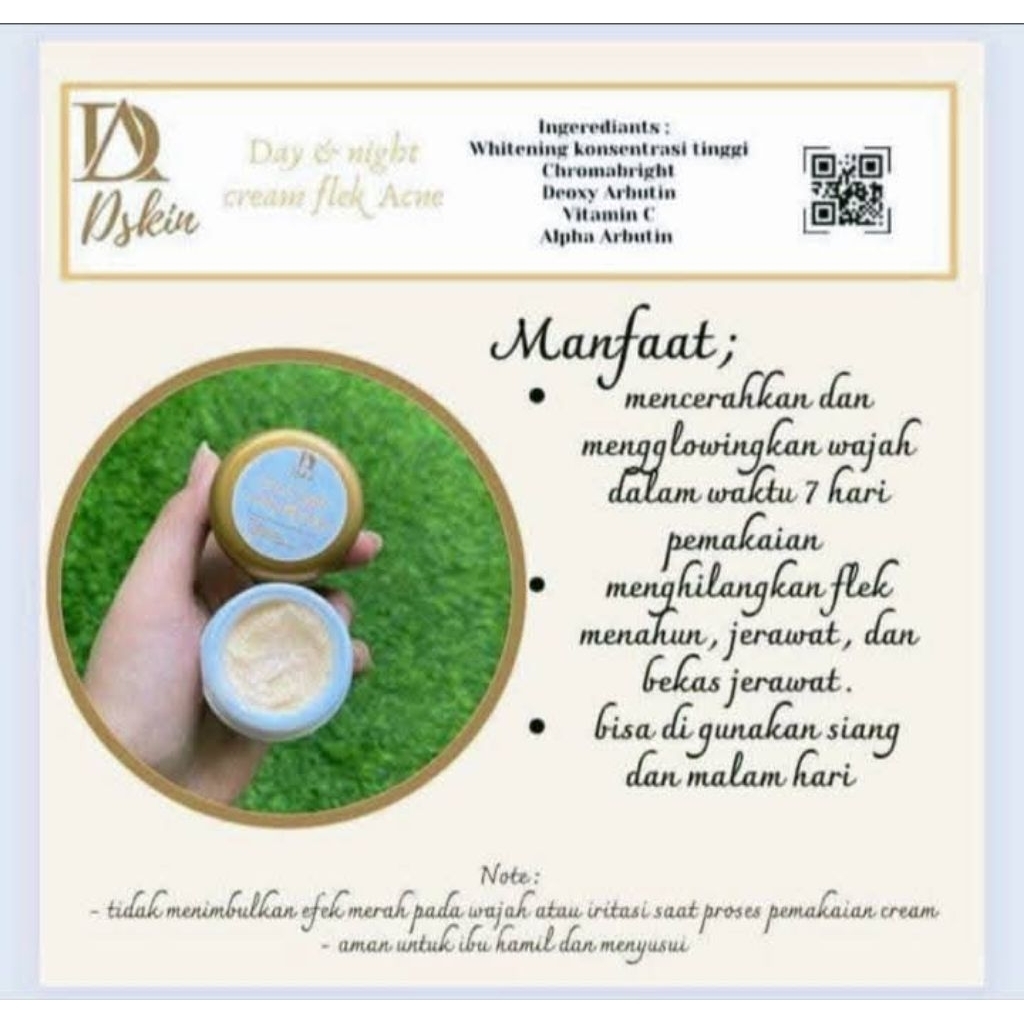 Cream D'SKIN cream siang mlm 2'in.